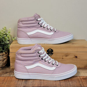 Vans 6.5 Milton High Top SK8 Hi Shoes Old Skool Mauve Purple Canvas Sneakers